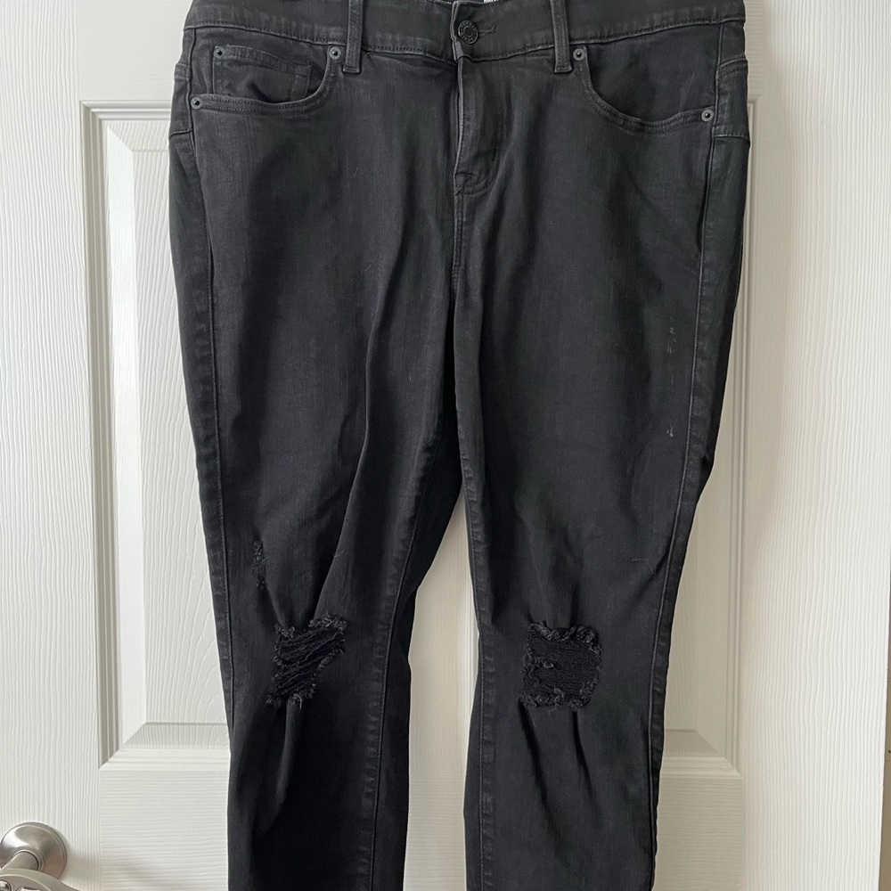 Torrid Black Distressed Bombshell Skinny Premium Jeans